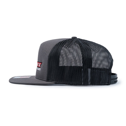 Richardson 7-Panel Flat Bill Cap - Charcoal / Black