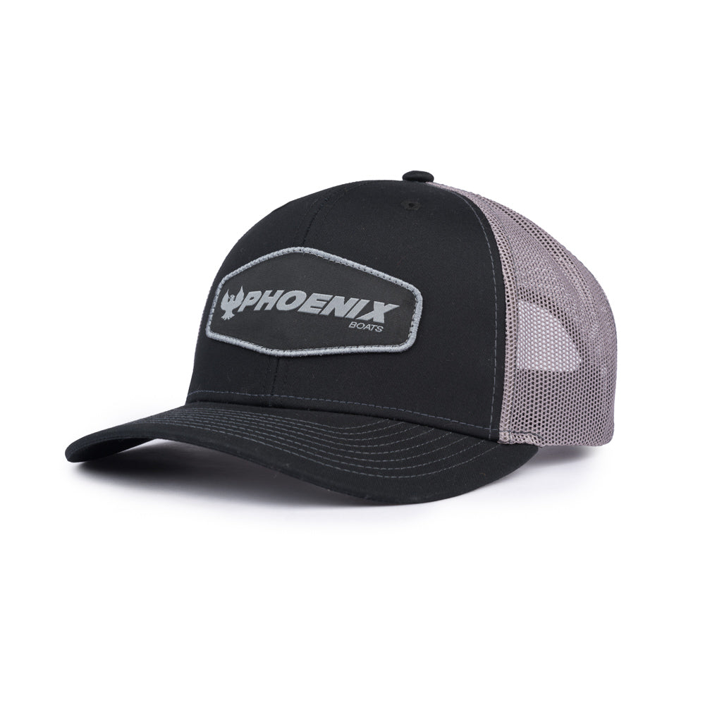 Richardson Trucker Patch Cap - Black / Charcoal