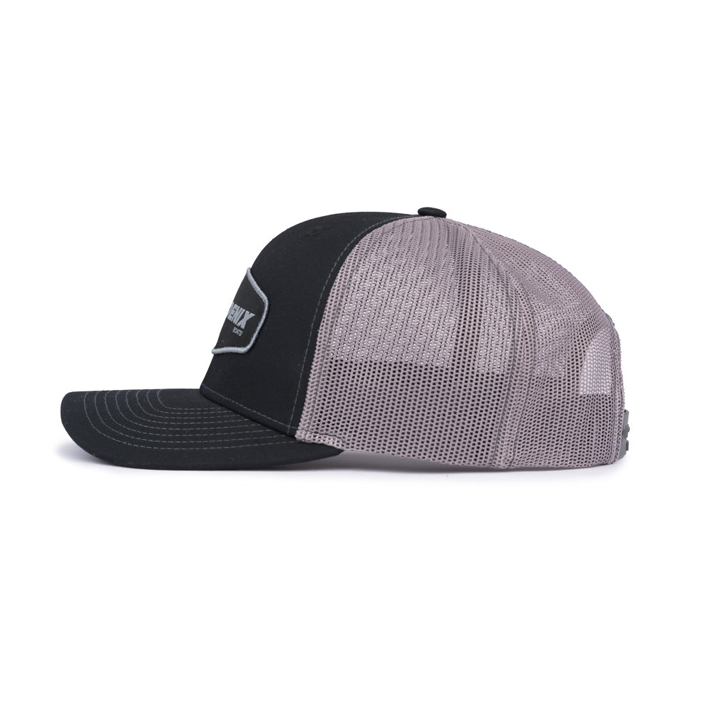 Richardson Trucker Patch Cap - Black / Charcoal