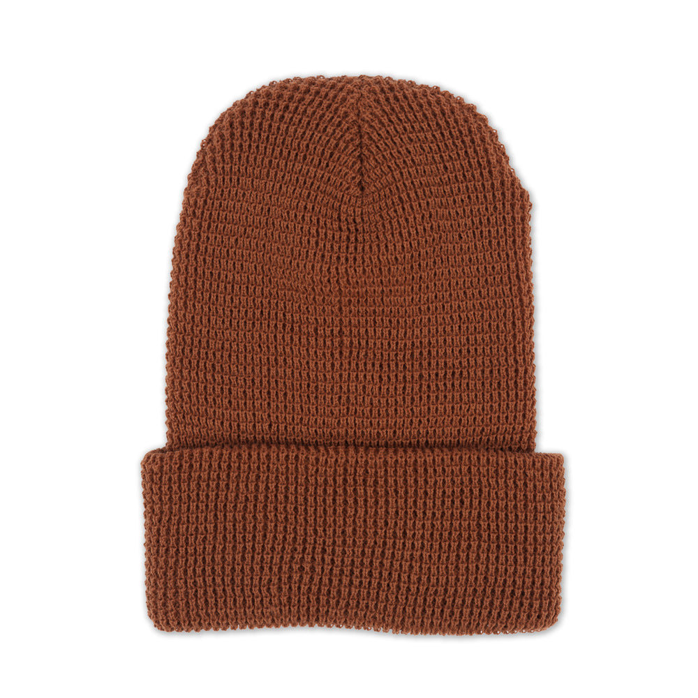 Richardson Waffle Knit Patch Beanie - Cinammon Mocha