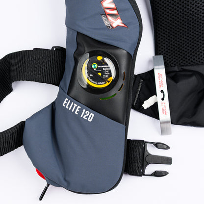 Mustang Elite 120 Inflatable PFD - Charcoal