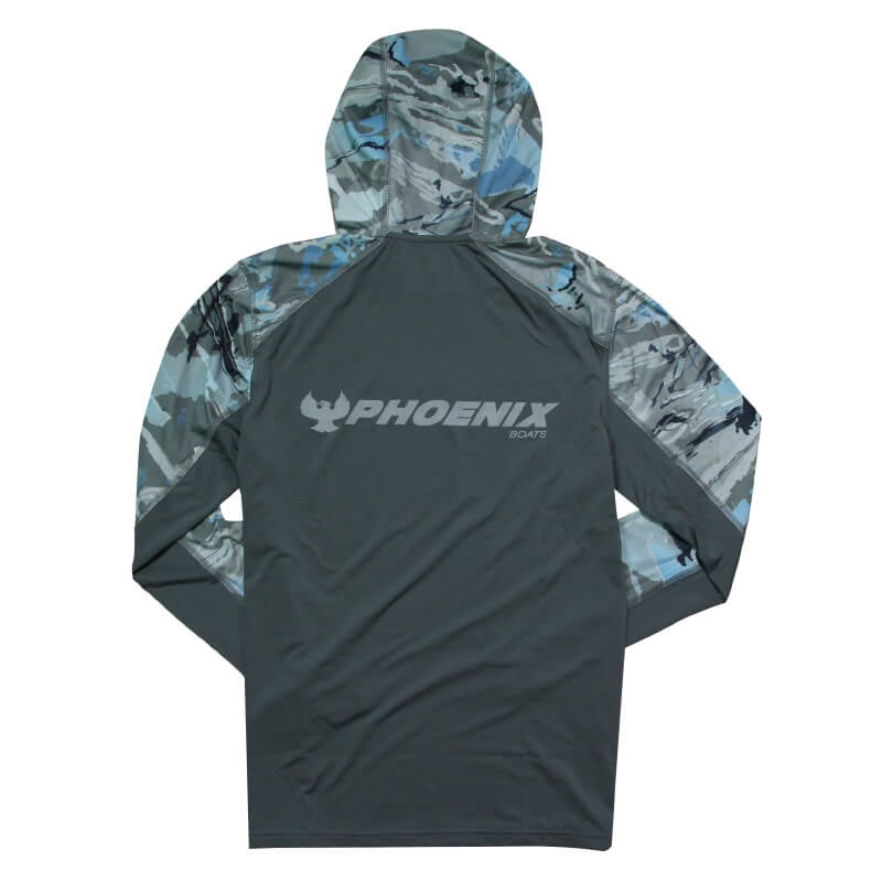 Under Armour LS Camo Hoodie Tee - Hydro Camo - CLEARANCE