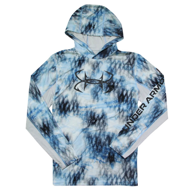 Under Armour LS Camo Hoodie Tee - Carolina Blue