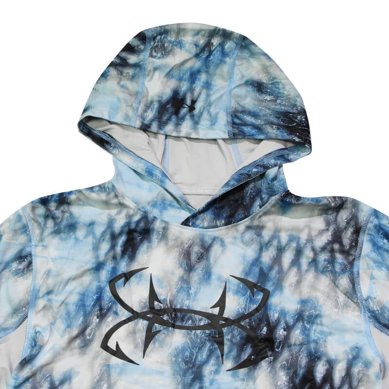 Under Armour LS Camo Hoodie Tee - Carolina Blue - CLEARANCE