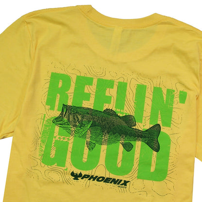 Reelin Good SS Tee - Heather Yellow Gold - CLEARANCE