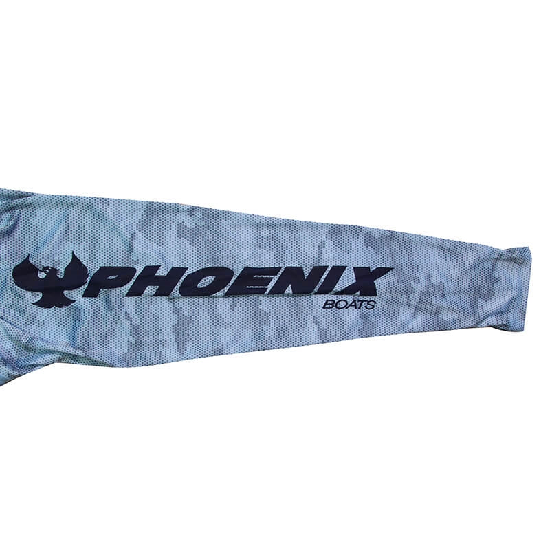 Offshore LS Camo Print Tee - Blue Mist