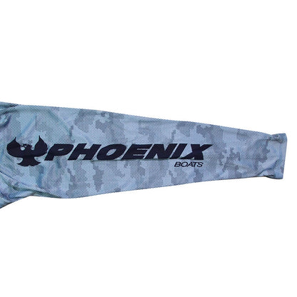 Offshore LS Camo Print Tee - Blue Mist