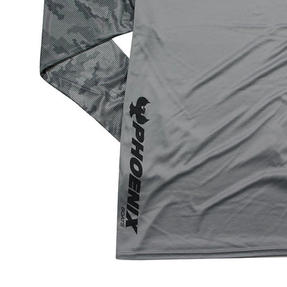 Offshore LS Camo Print Tee - Medium Gray