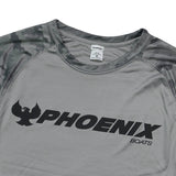 Offshore LS Camo Print Tee - Medium Gray