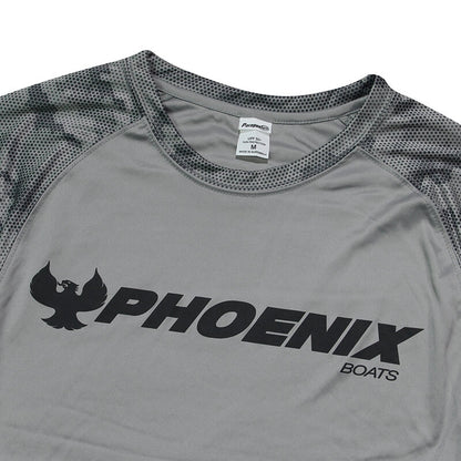 Offshore LS Camo Print Tee - Medium Gray