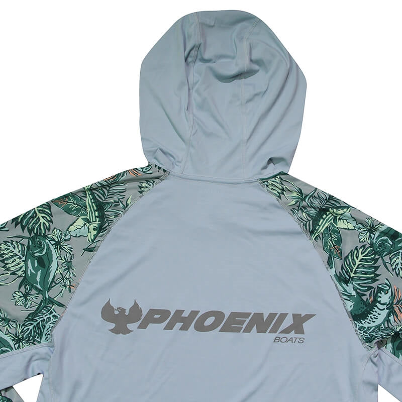 Simms LS Solarflex Hoodie Tee - Steel Blue Camo