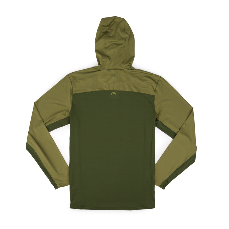 Simms L/S SolarFlex Hoody Tee - Rifle Green / Basswood