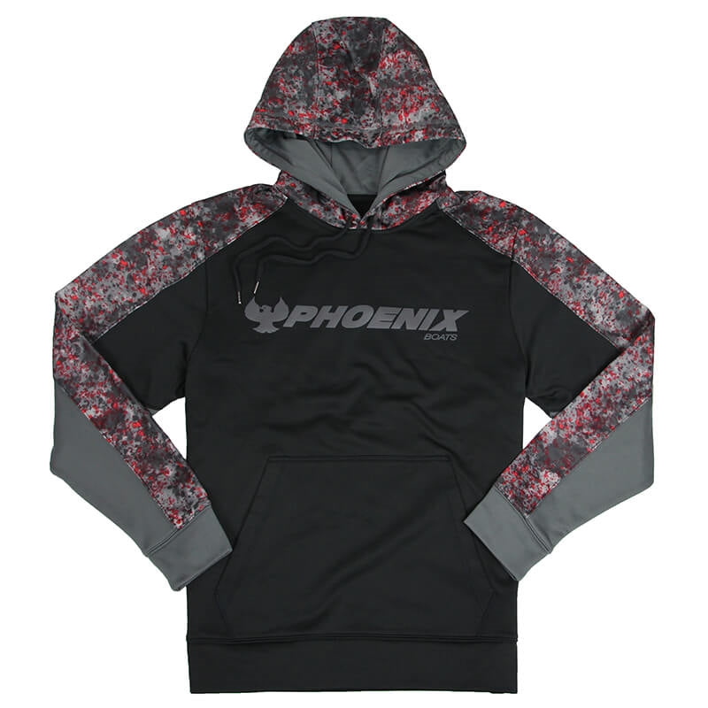 Phoenix Boats Colorblock Hoodie - Deep Red / Black