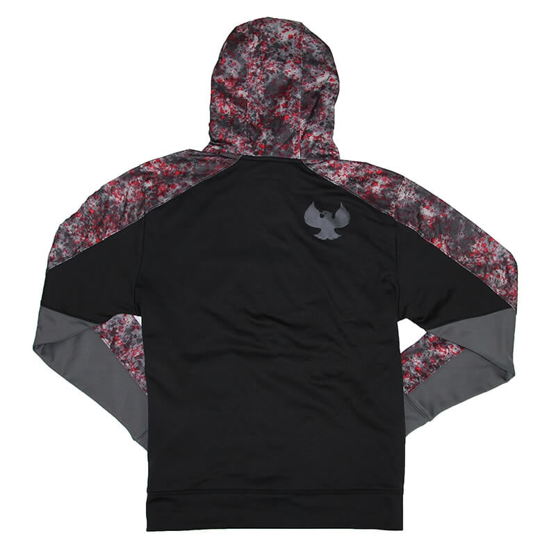 Colorblock Hoodie - Deep Red / Black - CLEARANCE