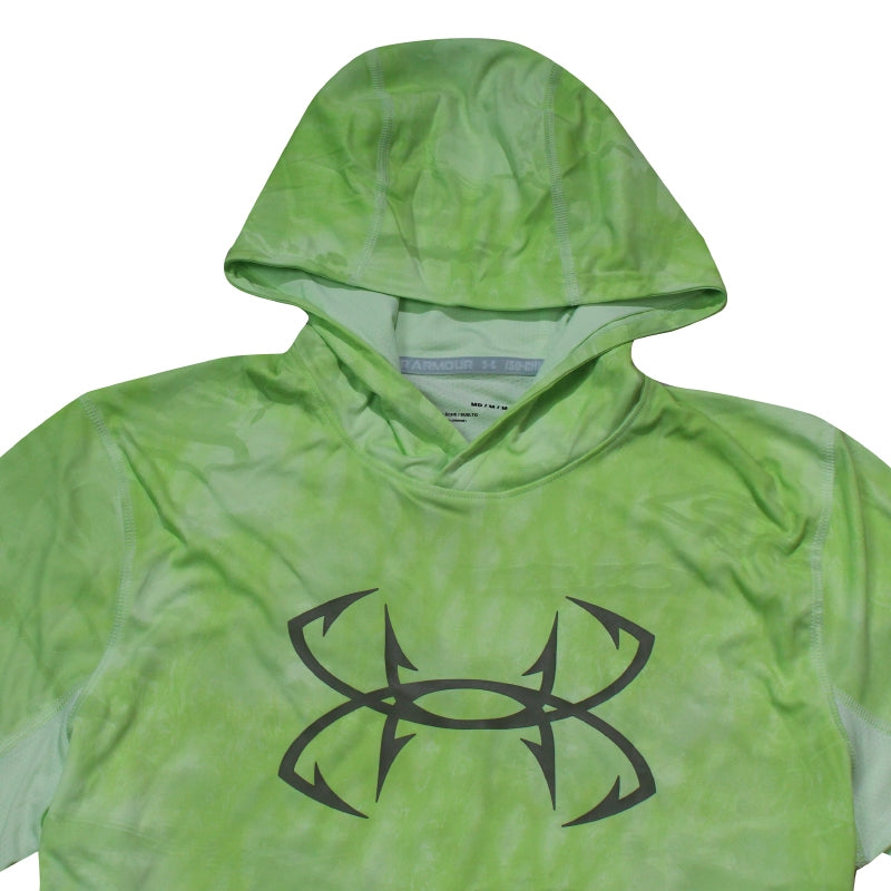 Under Armour LS Camo Hoodie Tee - Lime Foam