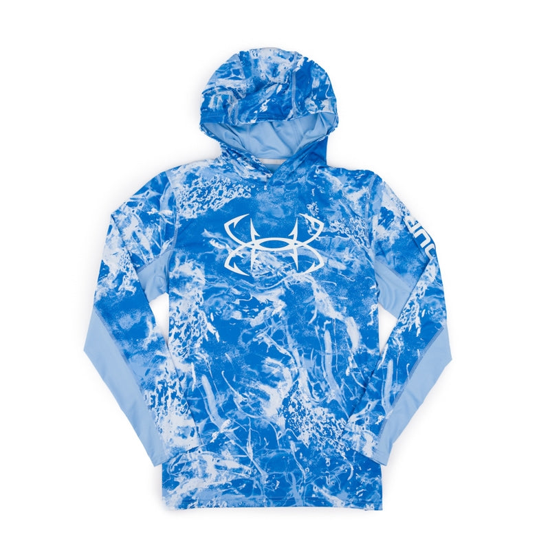 UA Shorebreak Camo Hoodie Tee - Victory Blue