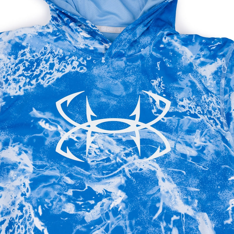 UA Shorebreak Camo Hoodie Tee - Victory Blue