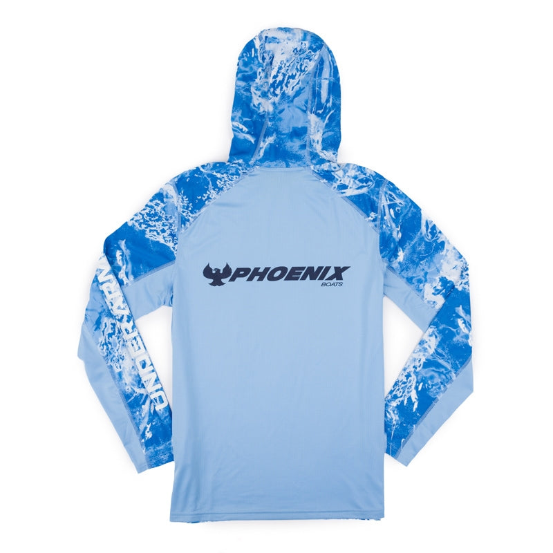 UA Shorebreak Camo Hoodie Tee - Victory Blue