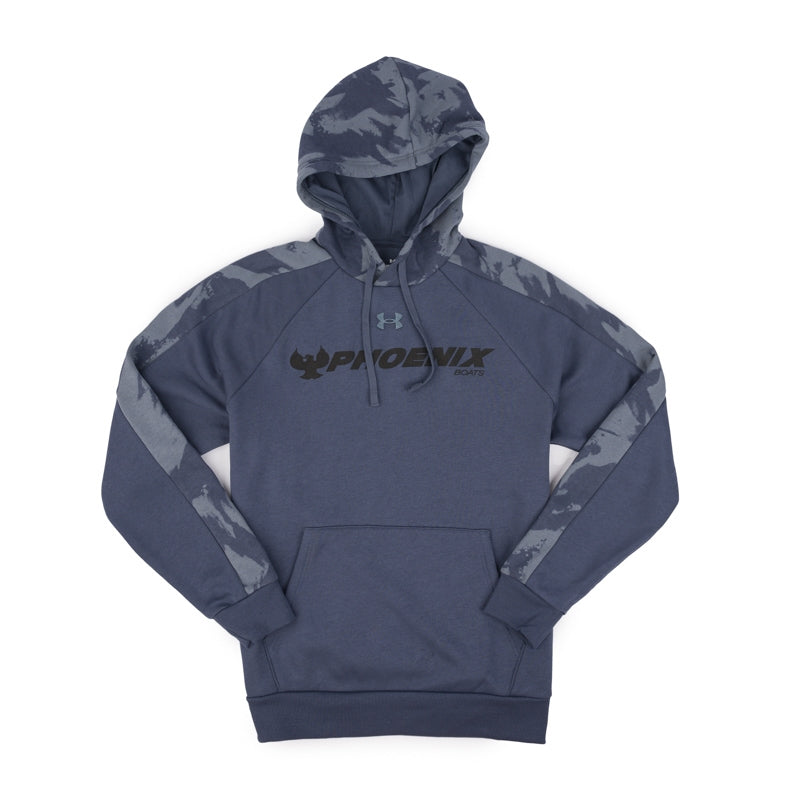UA Rival Camo Blocked Hooded Sweatshirt - Downpour Grey