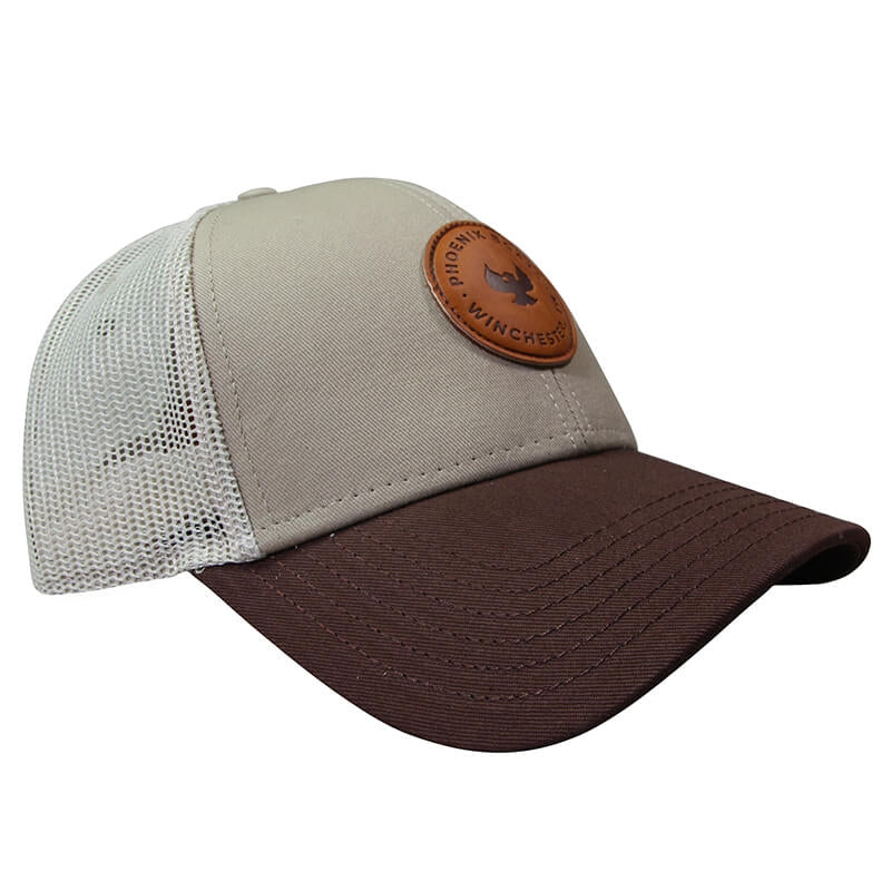 Leather Patch Cap - Brown | Khaki | Stone - CLEARANCE